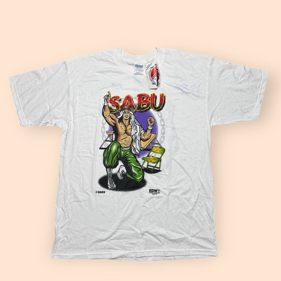 Vintage ECW Sabu T Shirt 1990s XL Homicidal Suicidal Genocidal Vtg Wrestling - Picture 1 of 10